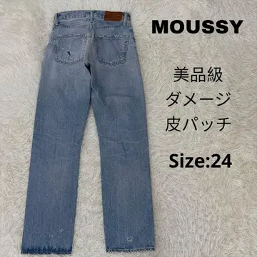 MOUSSY 마우지 데님 24 데미지 가공 컨디션 최상