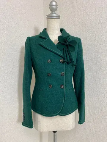 MOSCHINO CHEAPNDCHIC 코사지 더블 자켓 코트