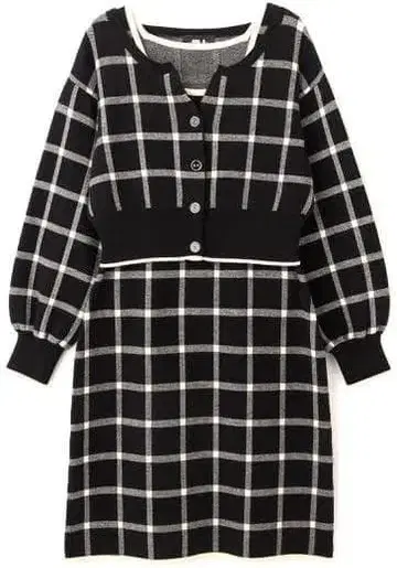 JILL by JILLSTUART 체크 자카드 니트 셋업