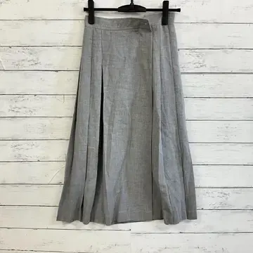 [ BEAUTY & YOUTH ] 스커트 그레이 무지 플레어 S