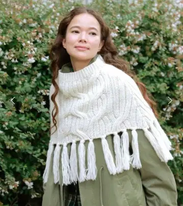 니코앤드 오리지널 니트 프린지 판초