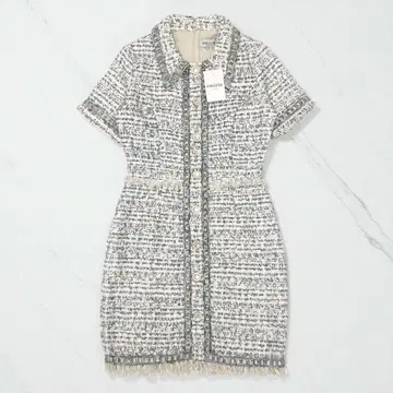 EmiriaWiz 에밀리아 위즈 프린지 트위드 미니 원피스 블루