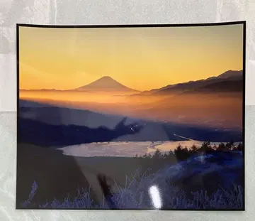 후지산의 석양 사진