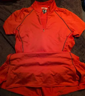 아디다스 S 사이즈 빨간색 골프 원피스 & 이너 팬츠