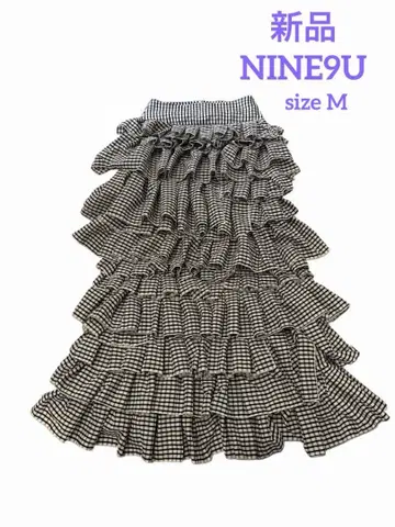 새상품 NINE9U 프릴 롱 스커트 사이즈 M