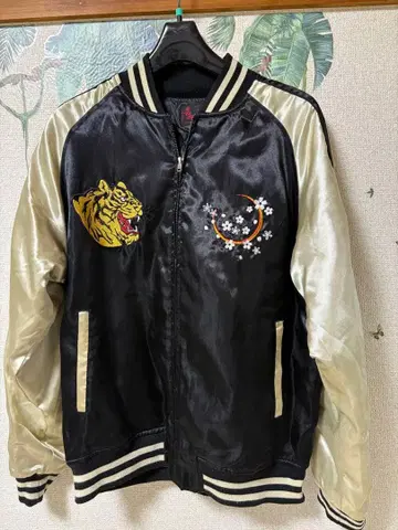 호랑이와 벚꽃 자수 스카잔 L 사이즈