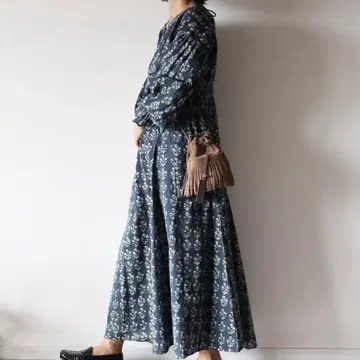 미사용 neela  블록 프린트 원피스