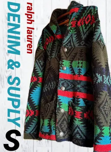 레어! 랄프 로렌 데님 앤 서플라이 오르테가 무늬 니트 네이티브