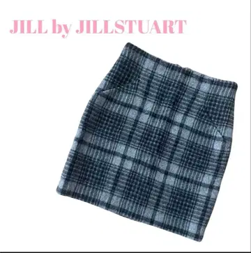 JILLbyJILLSTUART 체크 무늬 미니 스커트 그레이