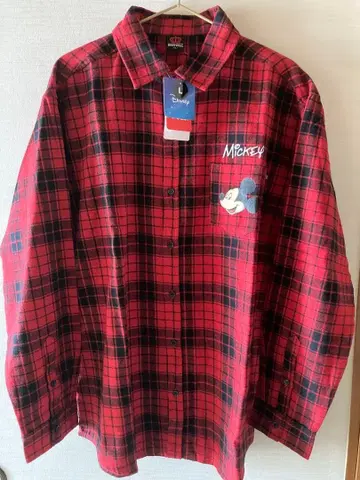 Disney 미키마우스 긴팔 셔츠 L 레드