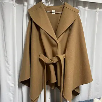 'Or Irregular hem Cape Coat laubeblanc