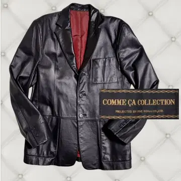 COMME CA COLLECTION 천연 가죽 테일러드 자켓 L