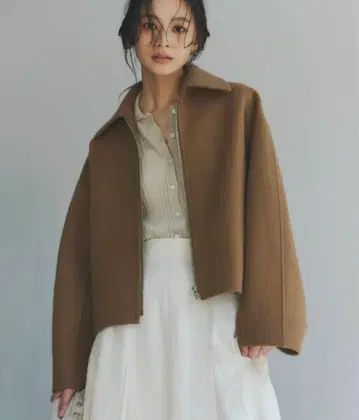 [ 완판템 ] anuans 리버 울 숏코트 카멜