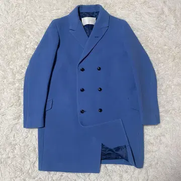 [ 새상품급 ] qualite 칼리테 더블 체스터 코트 블루 피코트