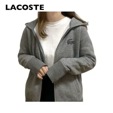 새상품급 LACOSTE 라코스테 후드티 집업 로고