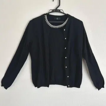 블랙 앙상블 반팔 니트 긴팔 가디건 INED