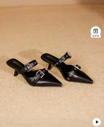 블랙 스틸레토 펌프스