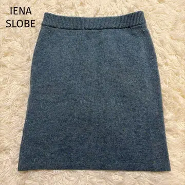 IENA SLOBE 니트 미니 스커트 허리밴딩 사다리꼴 스커트