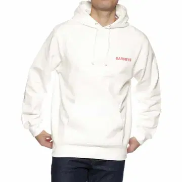 BARNEYS 화이트 후드티 XL