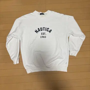 NAUTICA 화이트 맨투맨 M