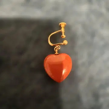 오렌지 하트형 귀찌