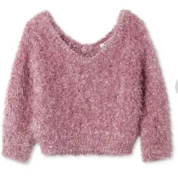 스나이델 샤이니 니트 풀오버 핑크 라메 프리 사이즈