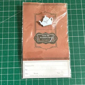 [ 초레어 ] 스타벅스 tazo 티 여권 핀 배지 2006년산