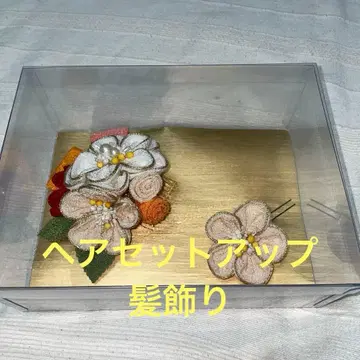 꽃 모티브 머리 장식 클립 포함 셋업 머리 장식