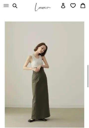 louren HIGHWAIST PENCIL SKIRT khaki