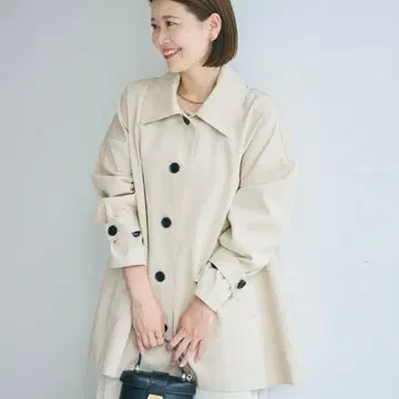 [HARUKA DESIGN] 2wayA 라인 트렌치코트 아이보리