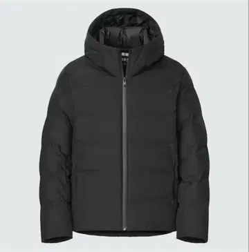 새상품급 유니클로 심리스 다운 후드티 (3D 컷) 블랙 S