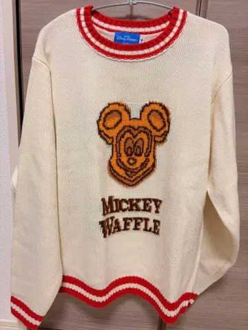 미키 와플 니트 스웨터 긴팔 M 사이즈