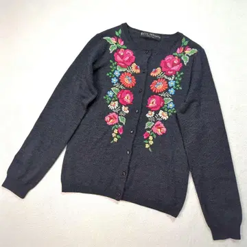 KEITA MARUYAMA 꽃무늬 자수 가디건 그레이 M