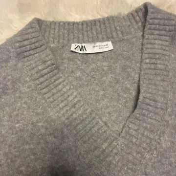 선착순 ZARA 그레이 V넥 니트 스웨터 세트