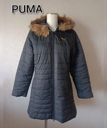 PUMA 블랙 다운 자켓 퍼 포함