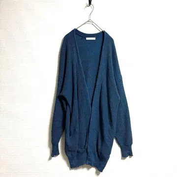 [ MOUSSY ] 마우지 다크 블루 니트 가디건 긴팔 프리