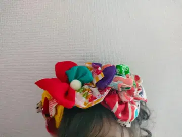 컬러풀 꽃 장식 헤어 액세서리