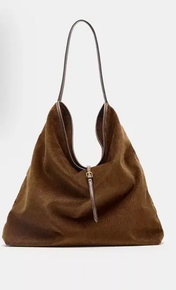 새상품 ZARA 자라 코듀로이 토트백