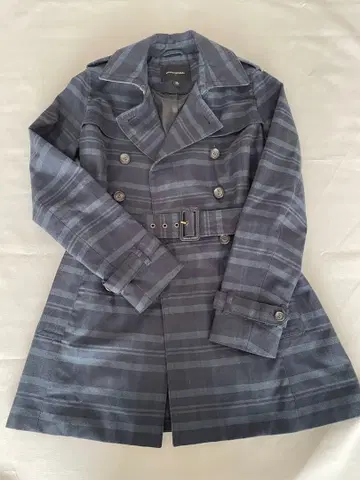 BANAN REPUBLIC 그린 계열 체크 무늬 트렌치코트 미사용 새상품