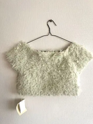 [ 새상품 ] Sea room lynn 퍼풍 반팔 크롭 상의