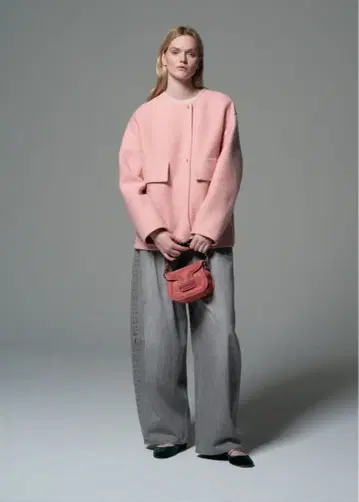 Drawer WINTER1 블랙 데님 턱 팬츠 청바지