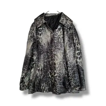 레오파드 무늬 레오파드 무늬 나일론 자켓 L A라인