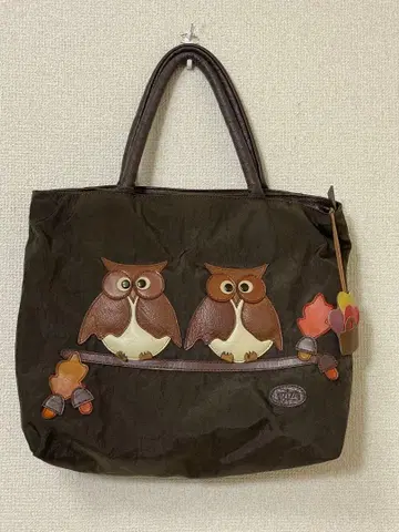 IBIZA 올빼미 나일론 참 포함 토트백 일본제
