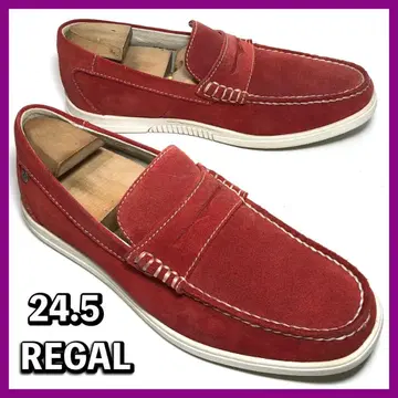 리걸 24.5cm 남성용 스웨이드 로퍼 빨간색 53MR