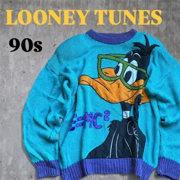 LOONEY TUNES 더피 덕 니트 스웨터 90s