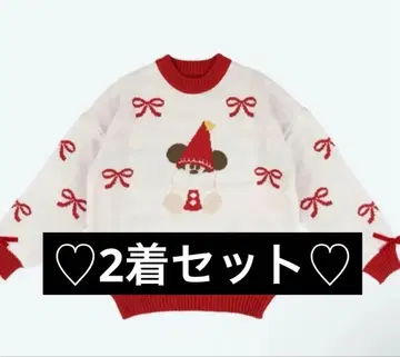 디즈니 크리스마스 2025 릴린린 자수 긴팔 니트 스웨터 미사용 새상품