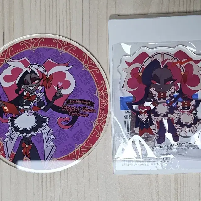 해즈빈 호텔 벨벳 콜라보 카페 아크릴 코스터 스탠드 2종
