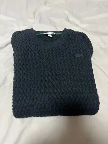 LACOSTE 다크 블루 니트 스웨터 US S