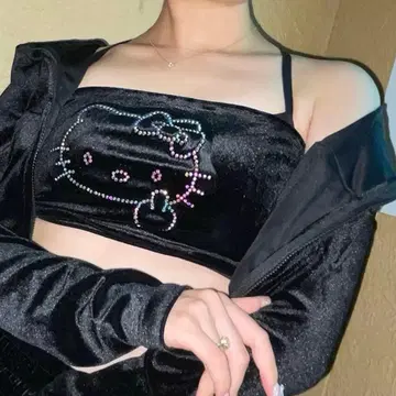 헬로키티 블랙 벨벳 세트