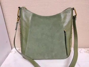 FOSSIL 파슬 천연 가죽 숄더백 그린